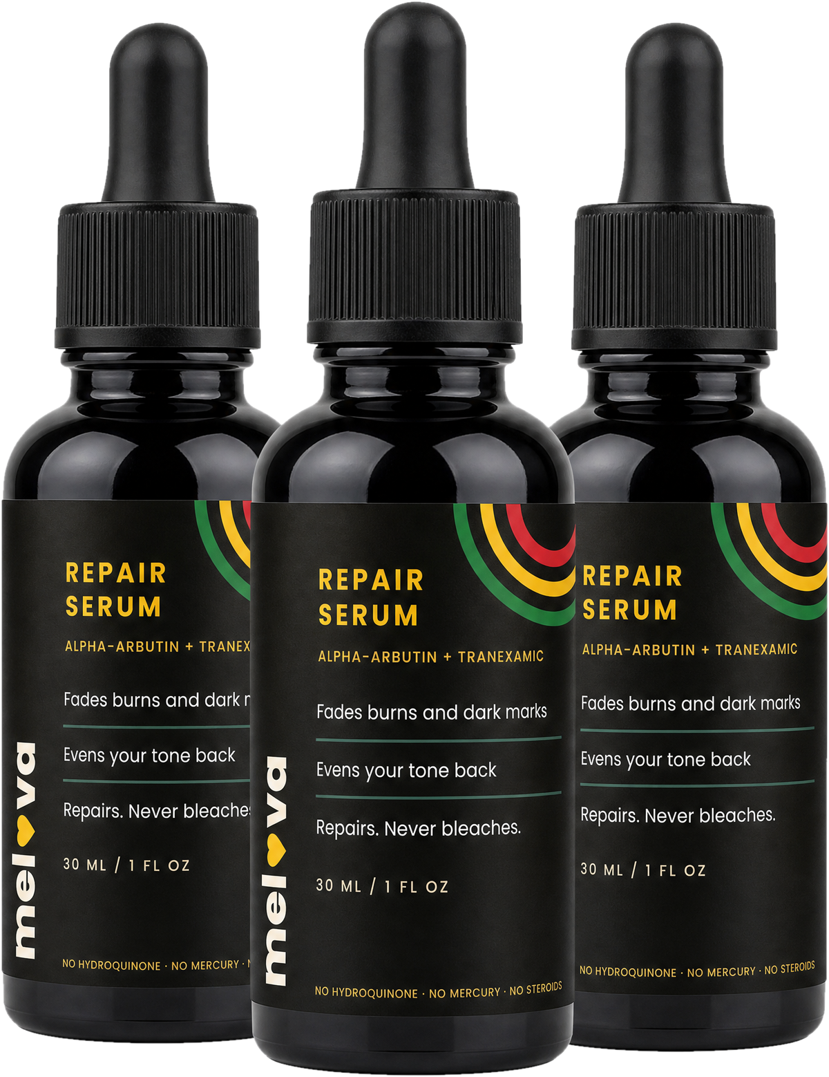 Melova Repair Serum 3 bottle quantity